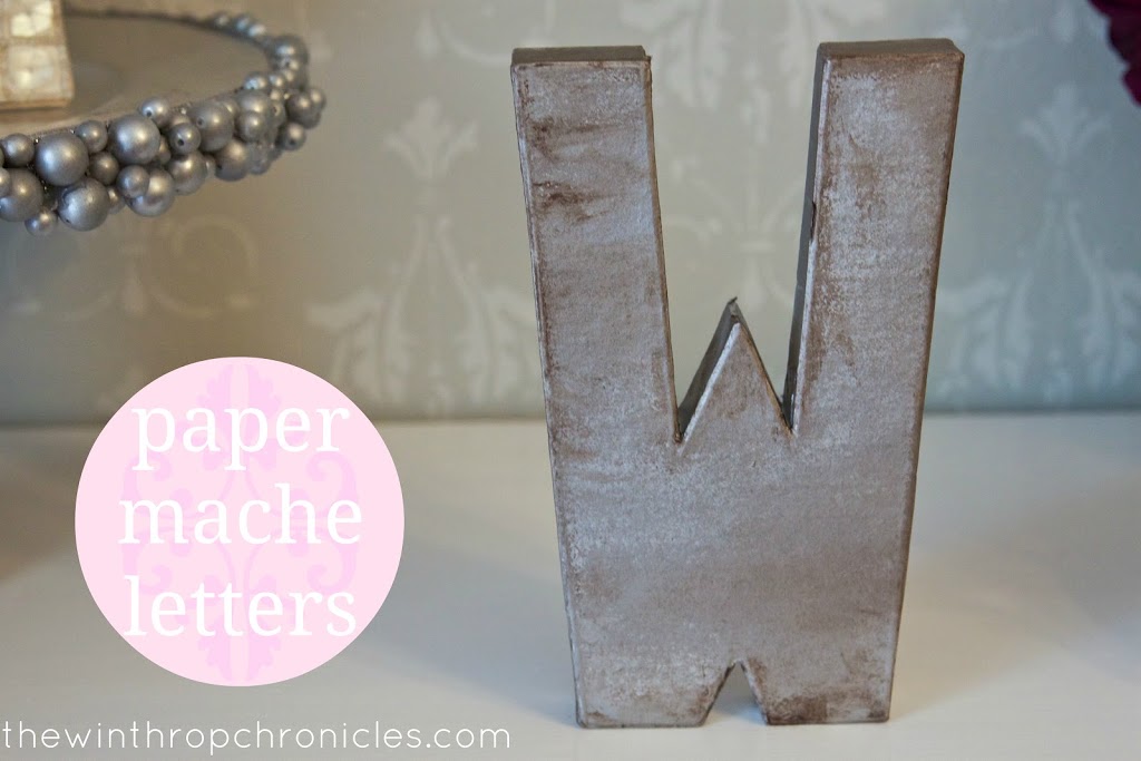 paper mache letter