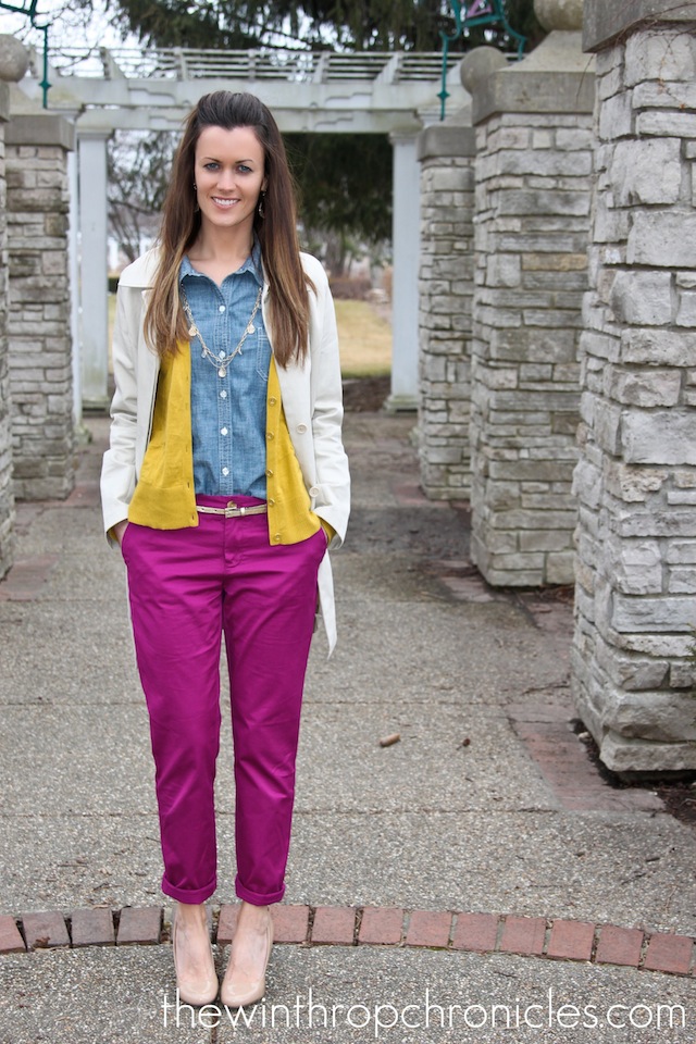 JUST A PEEK INSIDE MY CLOSET {PURPLE PANTS}