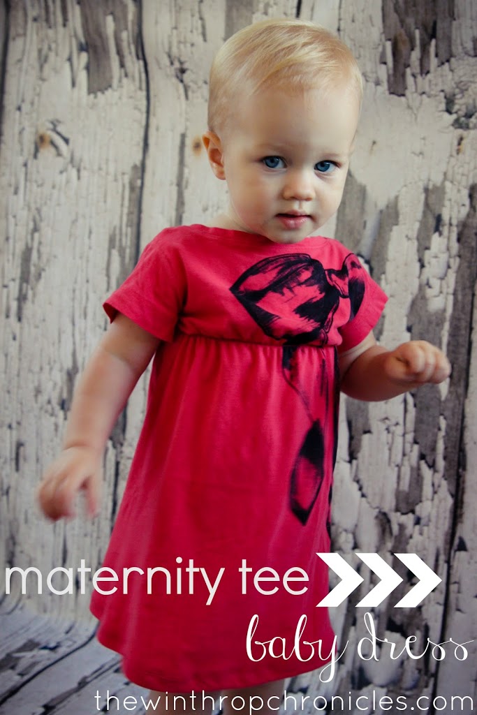 maternity tee -> baby dress