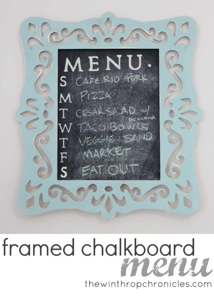 framed chalkboard