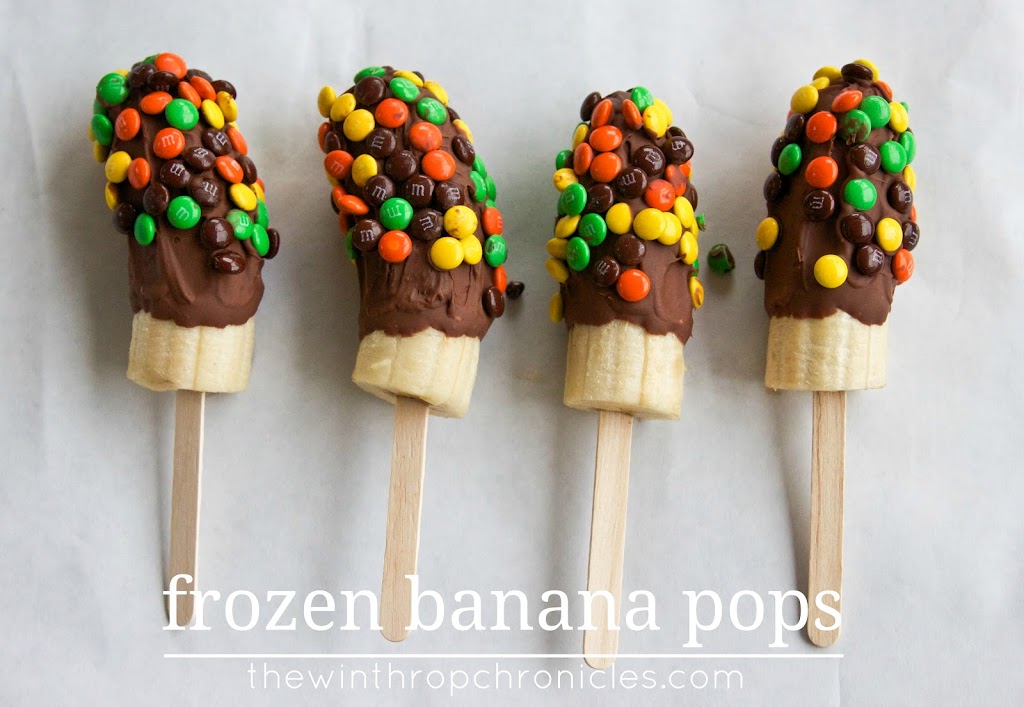 frozen banana pops