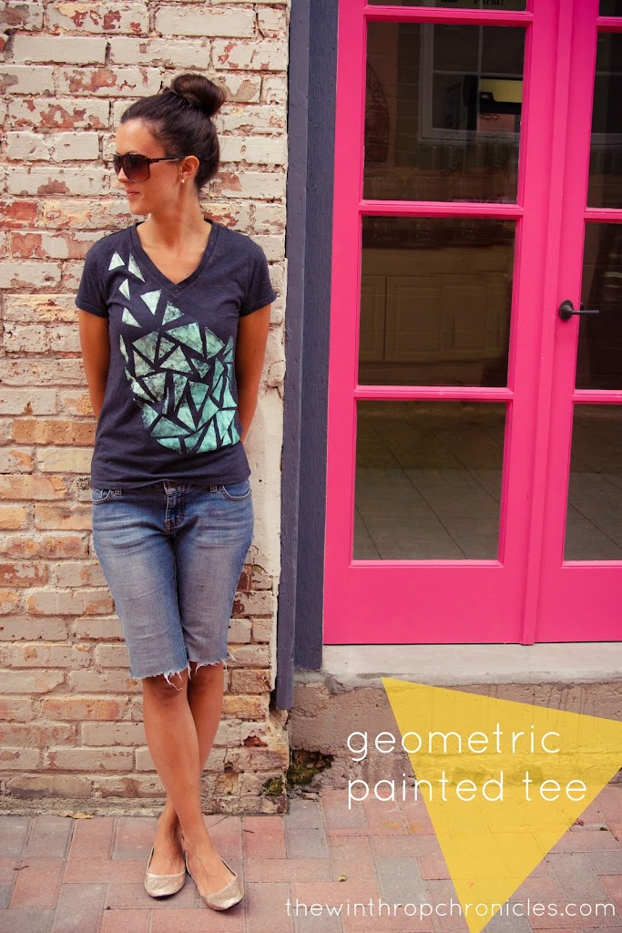 geometric painted tee