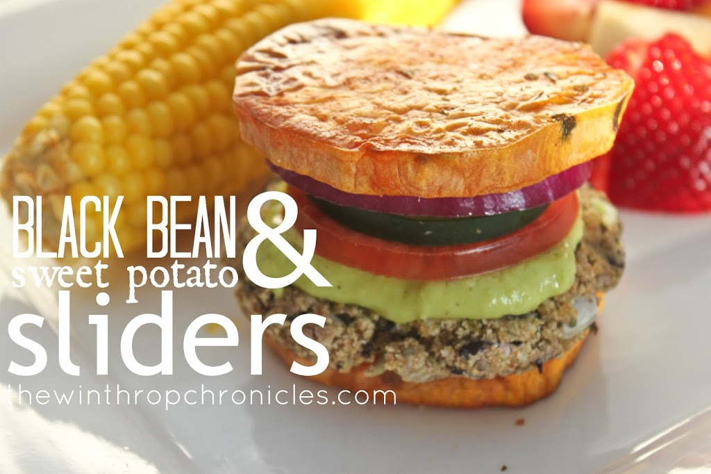 BLACK BEAN + SWEET POTATO SLIDERS