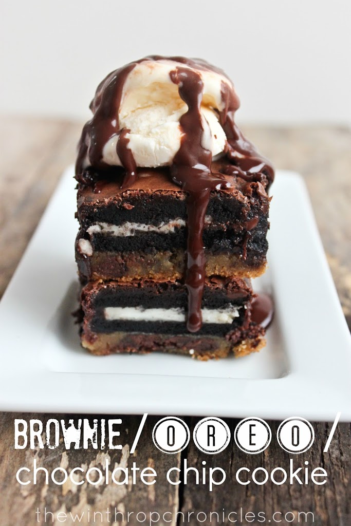 brownie/oreo/chocolate chip cookie bar