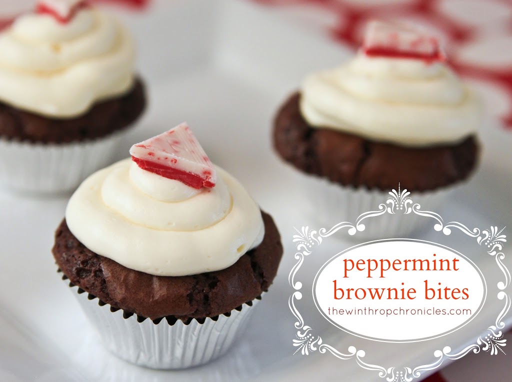 peppermint brownie bites