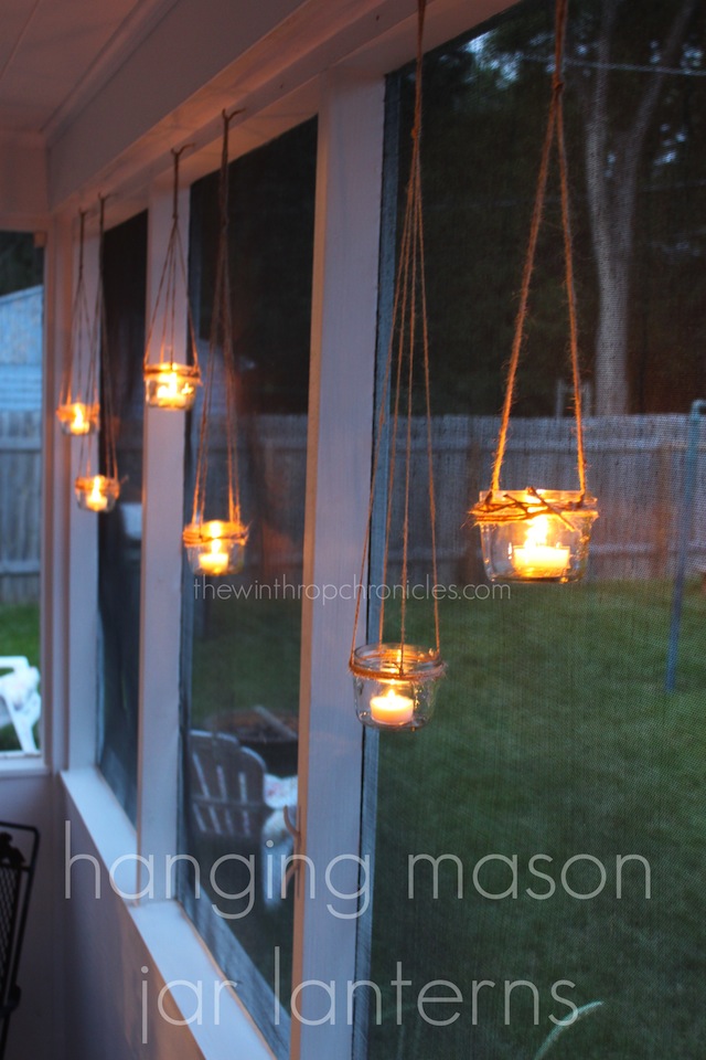 HANGING MASON JAR LANTERNS