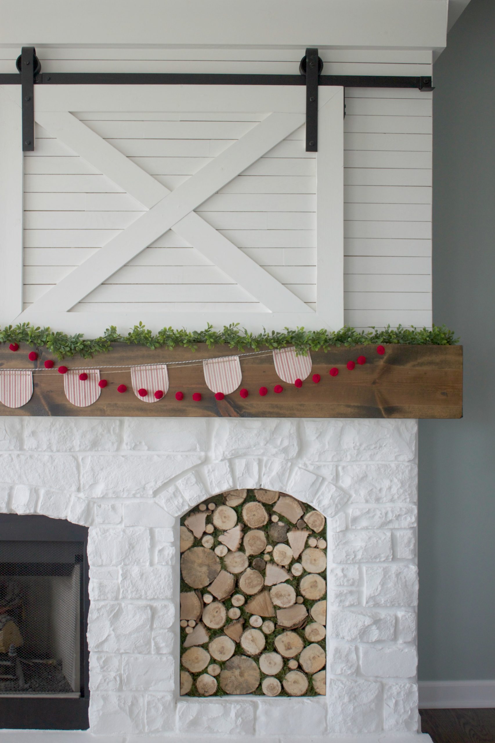 DIY Accent Firewood Wall