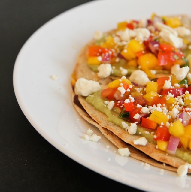 Mango Salsa + Feta Black Bean Quesadilla