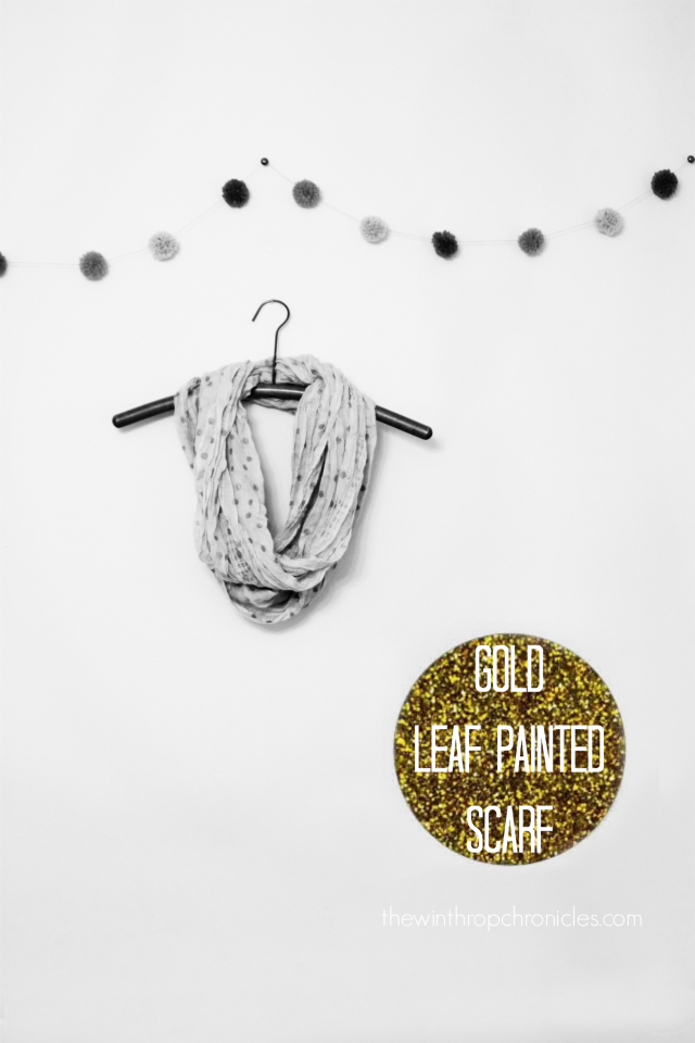 GOLD LEAF PAINTED SCARF