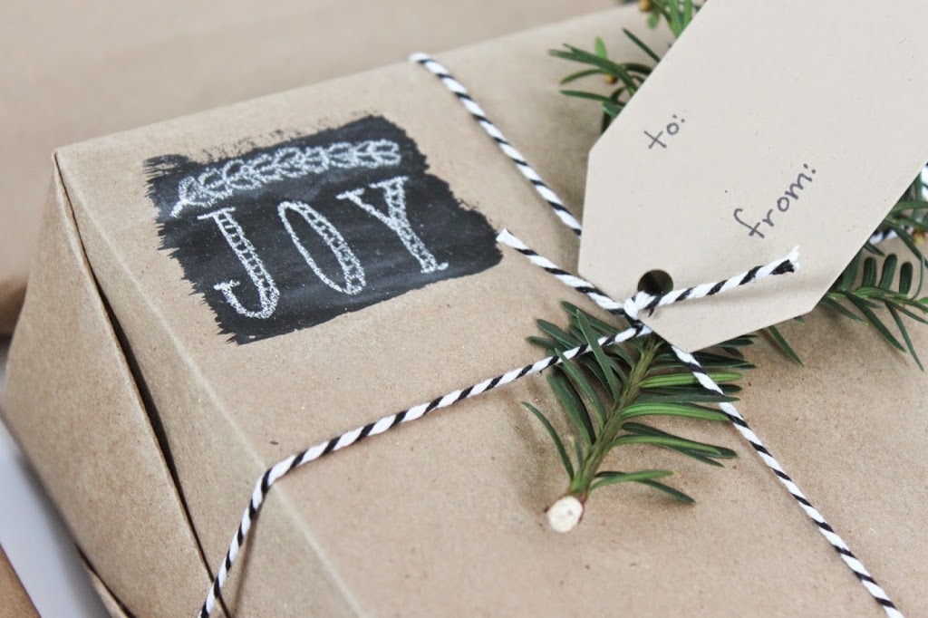 CHALKBOARD PAINTED WRAPPING PAPER