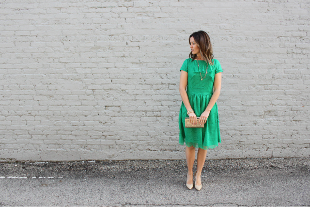 HOLIDAY ATTIRE: GREEN LACE